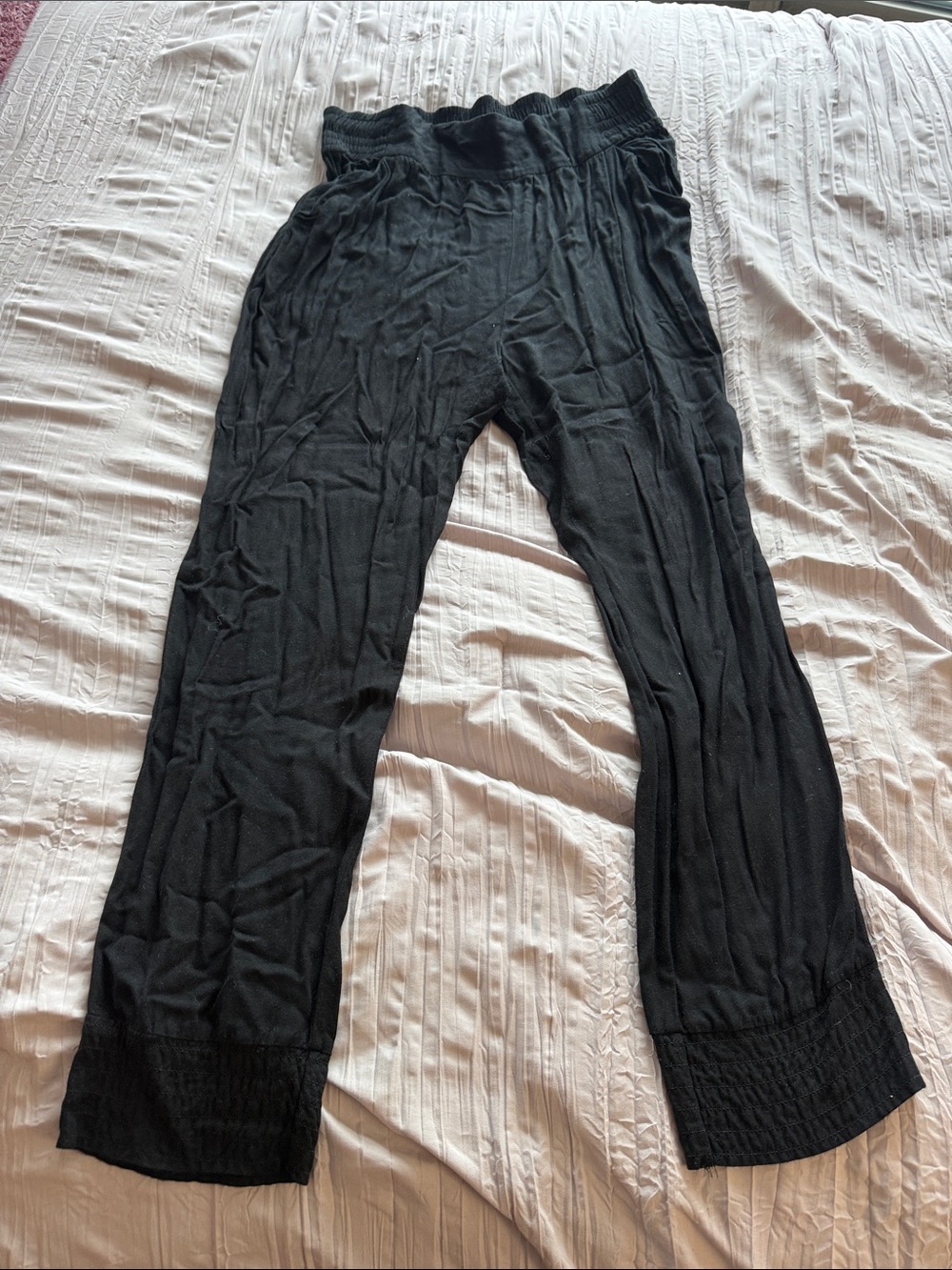 Talula Black Elastic Waist Casual Track Pants
